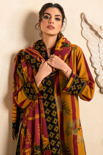 Alkaram FW-07-22-Mustard Winter Collection 2022 Online Shopping